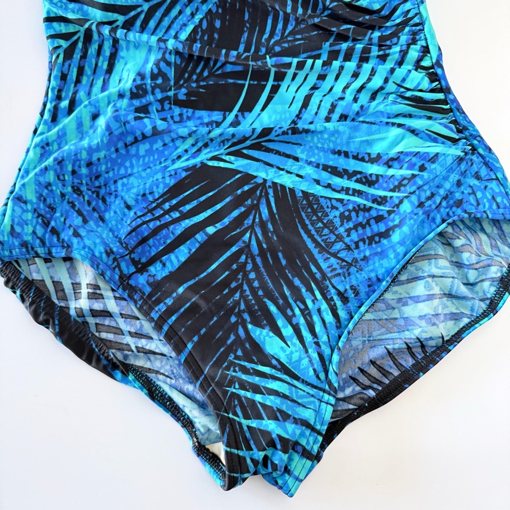 Miraclesuit Shadowcat Siren One-Piece Swimsuit Palm Design Size 16 View 6